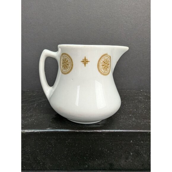 Shenango China 3 1/8" Restaurant Ware Individual Creamer R-26 Brown Design - Picture 3 of 6